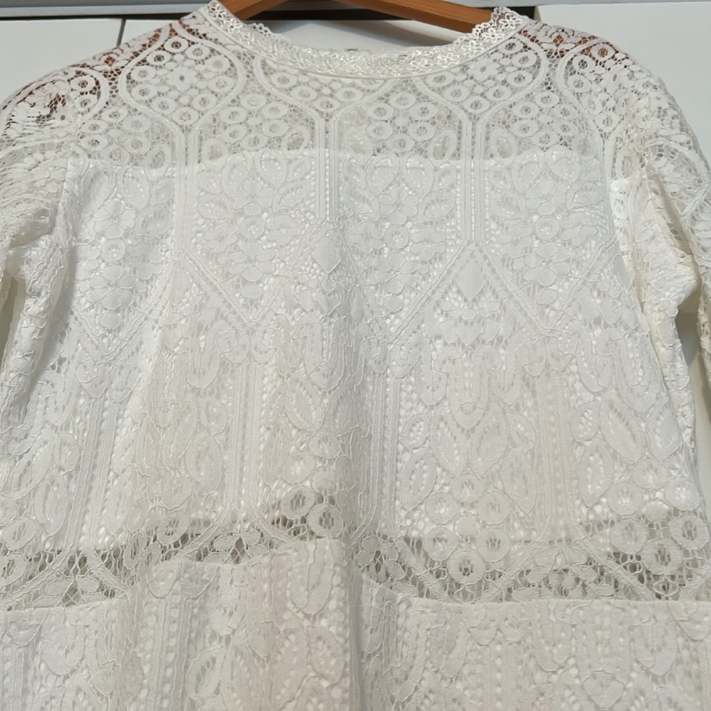 White lace midi dress - Picture 2 of 2